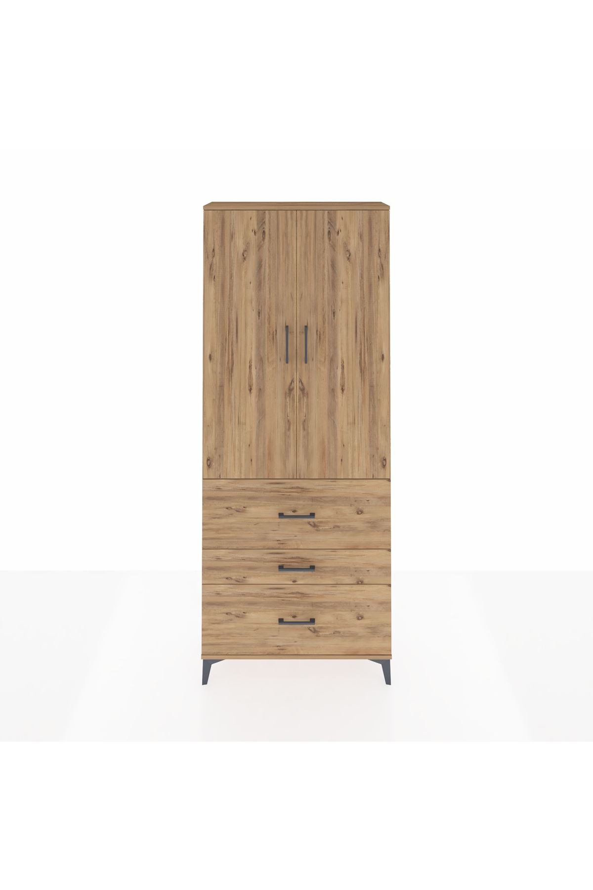 Arges Dolap 2 Raflı 3 Çekmeceli Tek Askılı 88x30x221 - S30M091V9A