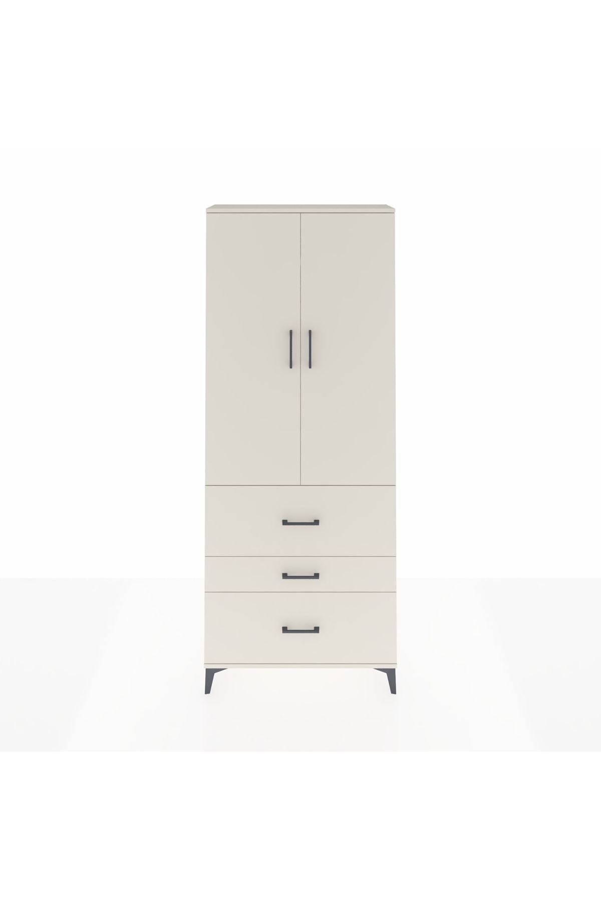 Arges Dolap 3 Raflı 3 Çekmeceli 2 Kapaklı 88x30x221 - S30M092V1A