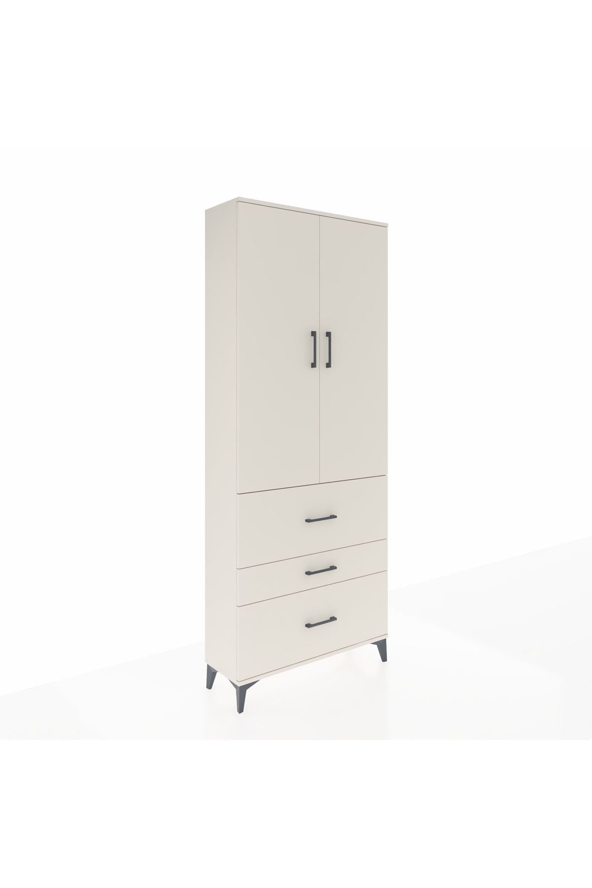 Arges Dolap 3 Raflı 3 Çekmeceli 2 Kapaklı 88x30x221 - S30M092V1A