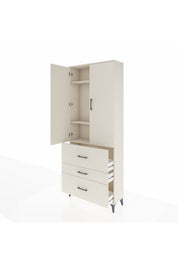 Arges Dolap 3 Raflı 3 Çekmeceli 2 Kapaklı 88x30x221 - S30M092V1A