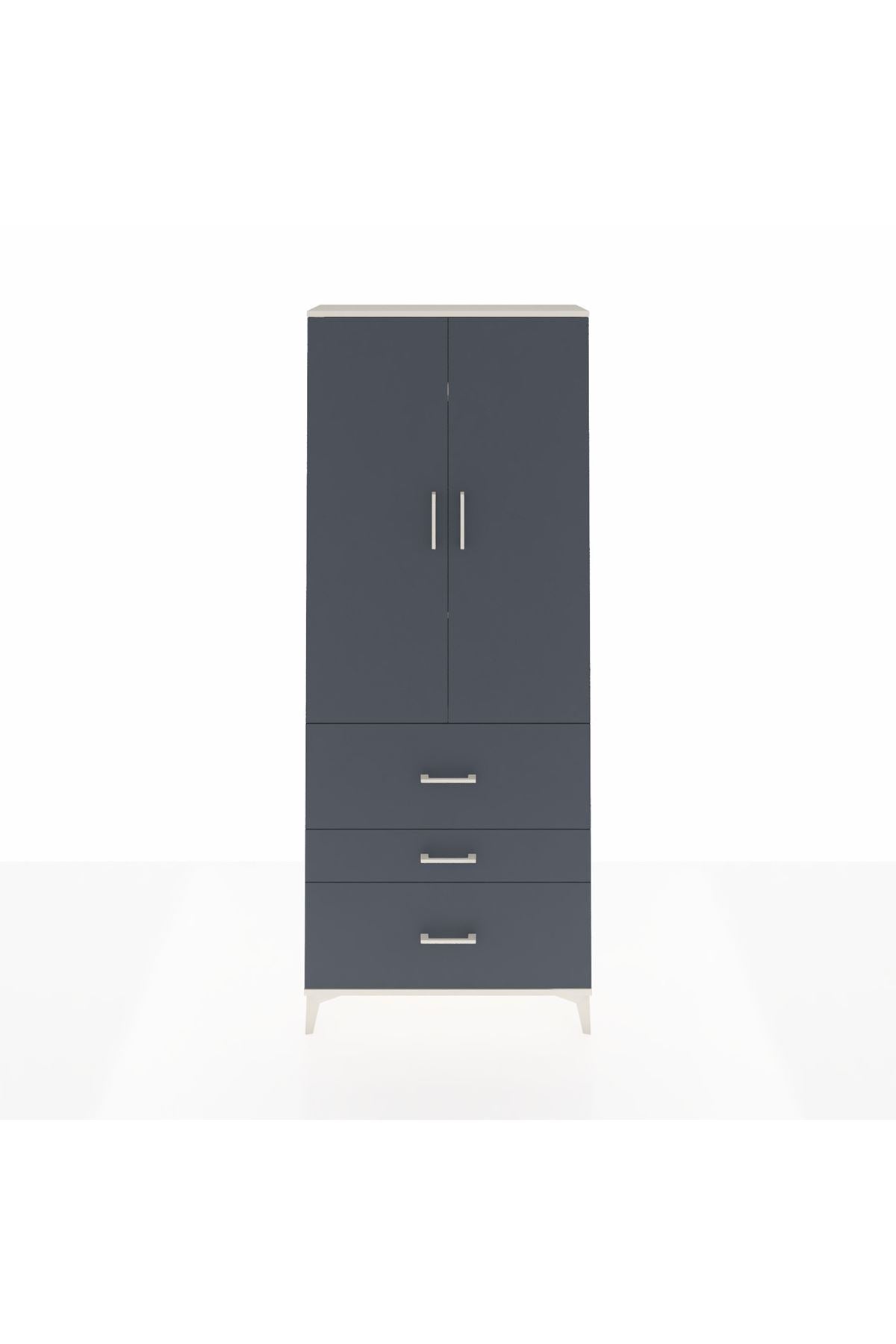Arges Dolap 3 Raflı 3 Çekmeceli 2 Kapaklı 88x30x221 - S30M092V2A