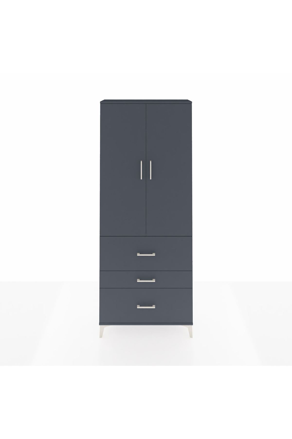 Arges Dolap 3 Raflı 3 Çekmeceli 2 Kapaklı 88x30x221 - S30M092V5A