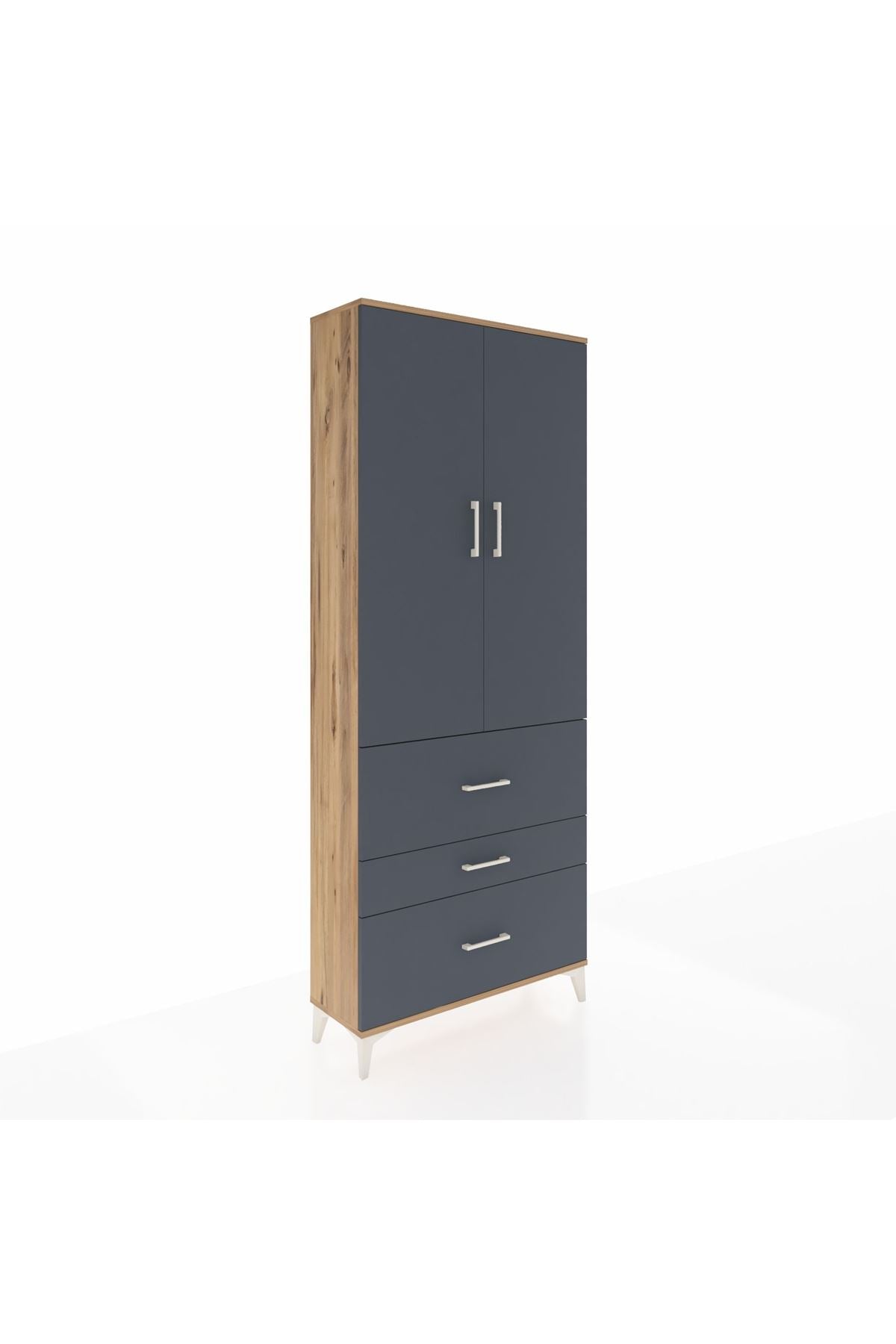 Arges Dolap 3 Raflı 3 Çekmeceli 2 Kapaklı 88x30x221 - S30M092V8A