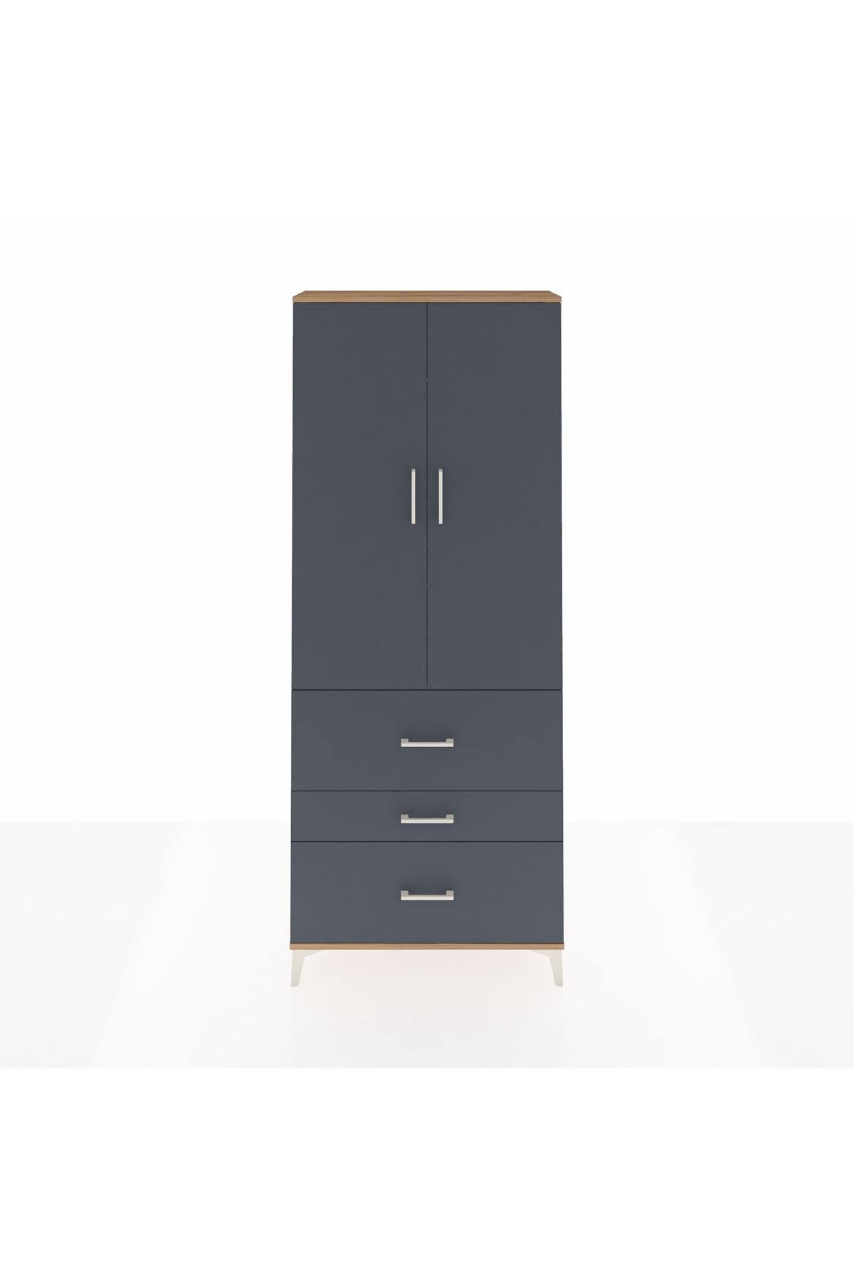 Arges Dolap 3 Raflı 3 Çekmeceli 2 Kapaklı 88x30x221 - S30M092V8A