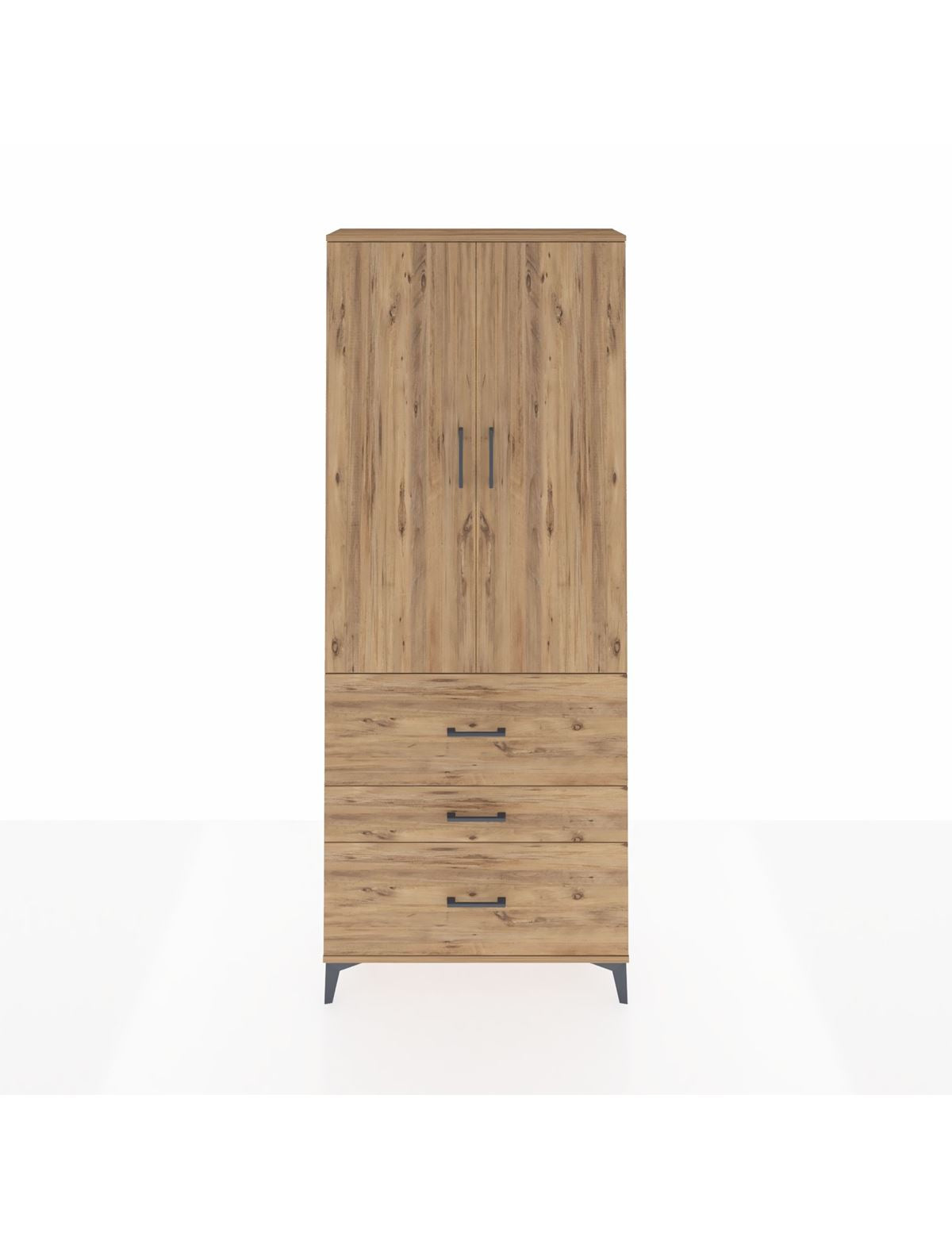 Arges Dolap 3 Raflı 3 Çekmeceli 2 Kapaklı 88x30x221 - S30M092V9A