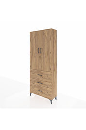 Arges Dolap 3 Raflı 3 Çekmeceli 2 Kapaklı 88x30x221 - S30M092V9A