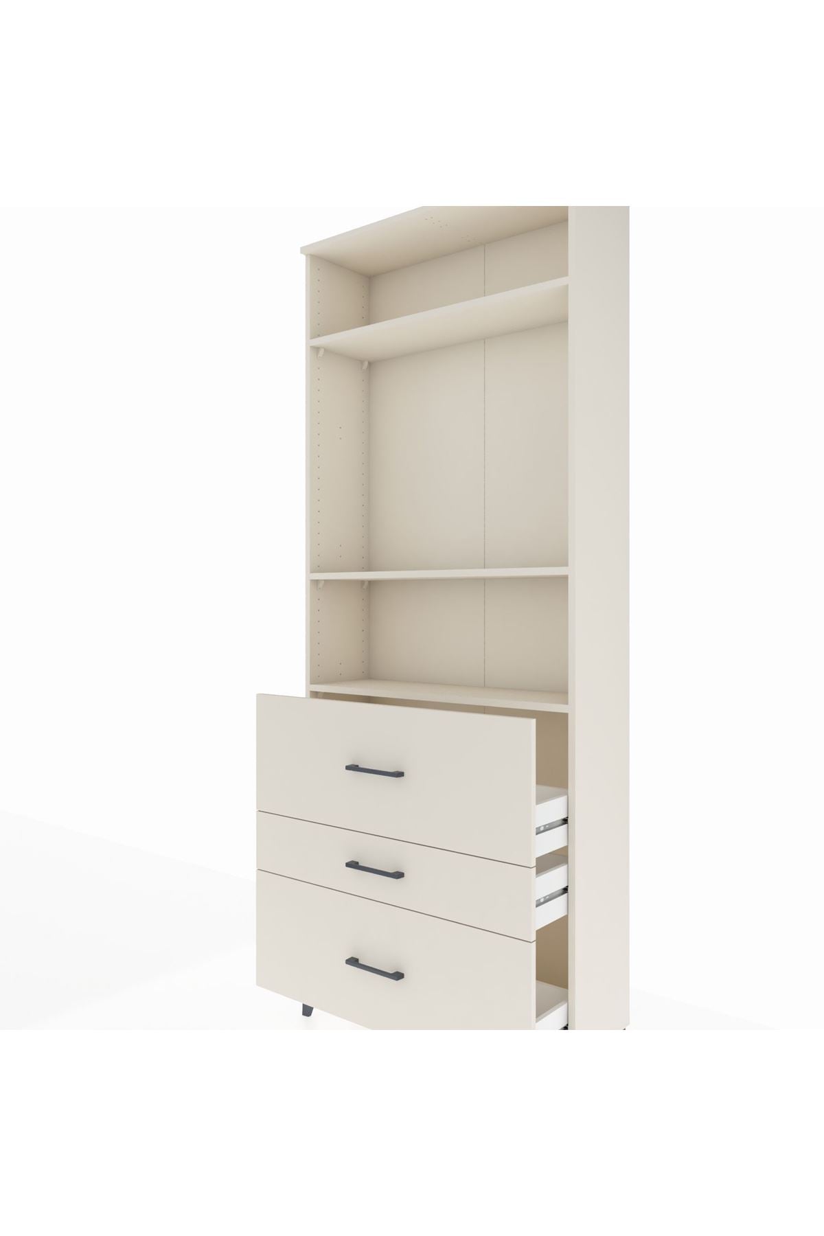 Arges Dolap 3 Raflı 3 Çekmeceli 88x30x221 - S30M093V1A
