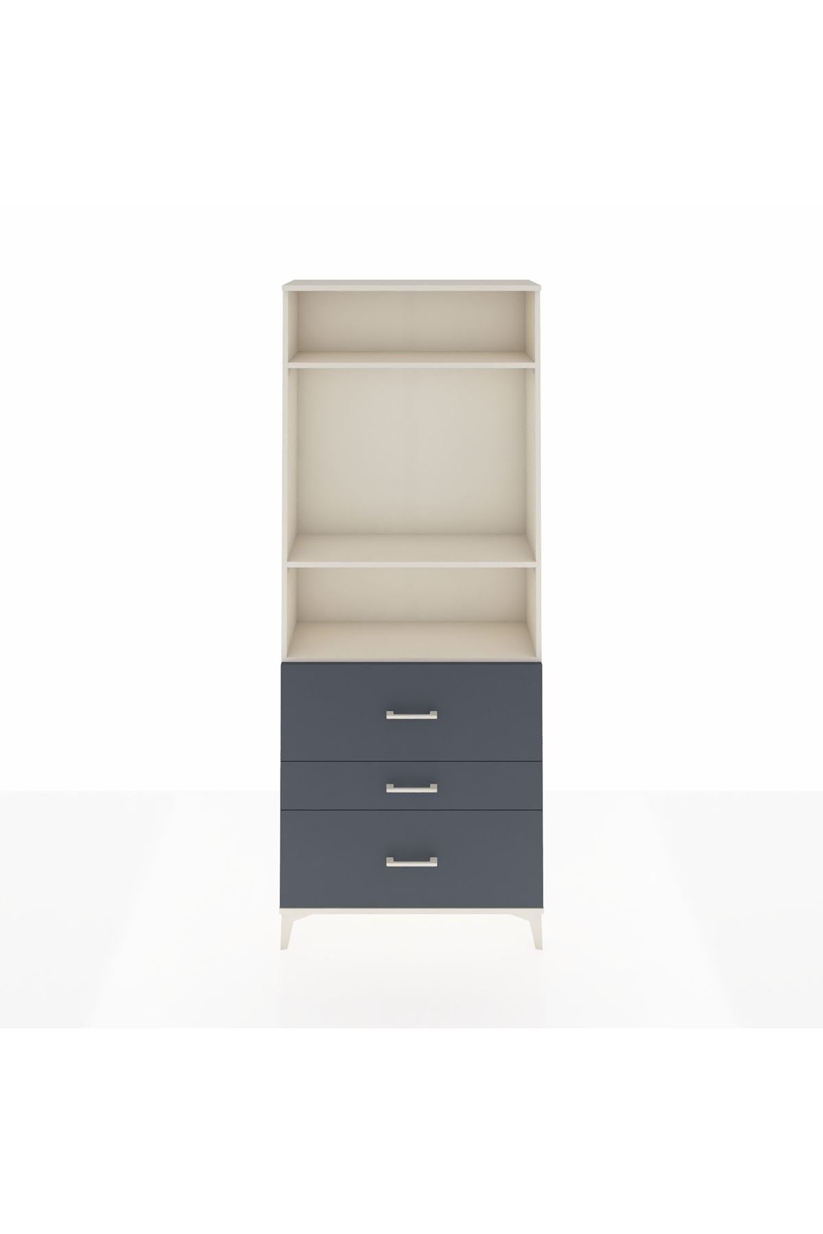Arges Dolap 3 Raflı 3 Çekmeceli 88x30x221 - S30M093V2A