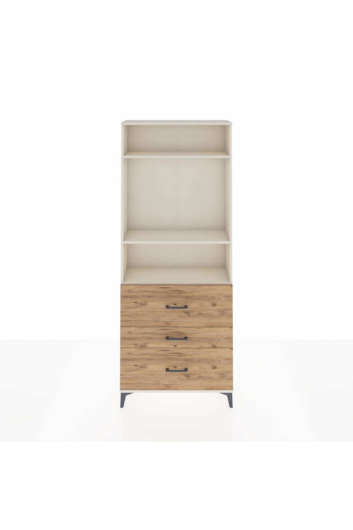 Arges Dolap 3 Raflı 3 Çekmeceli 88x30x221 - S30M093V3A