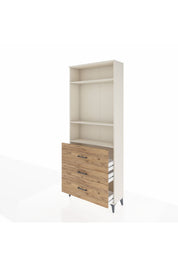Arges Dolap 3 Raflı 3 Çekmeceli 88x30x221 - S30M093V3A