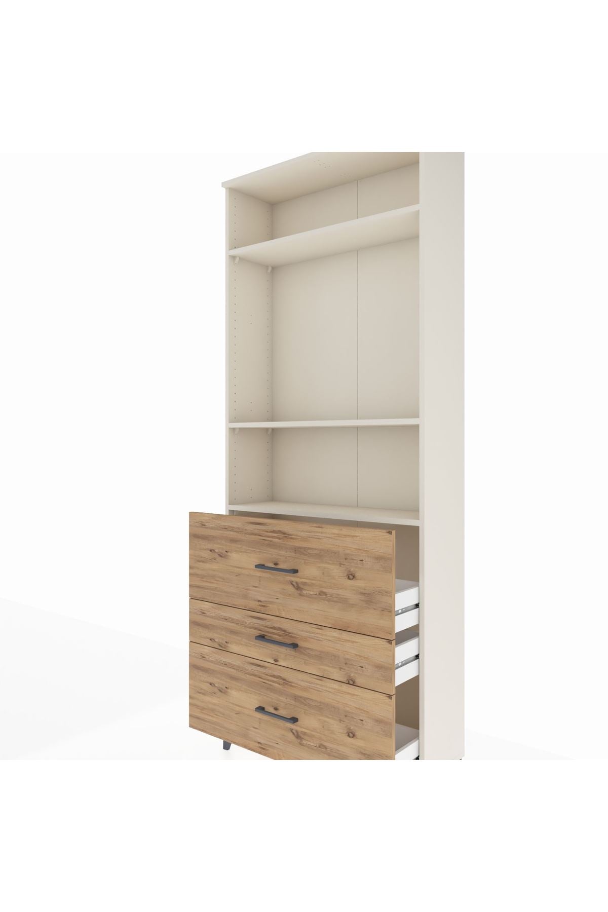 Arges Dolap 3 Raflı 3 Çekmeceli 88x30x221 - S30M093V3A