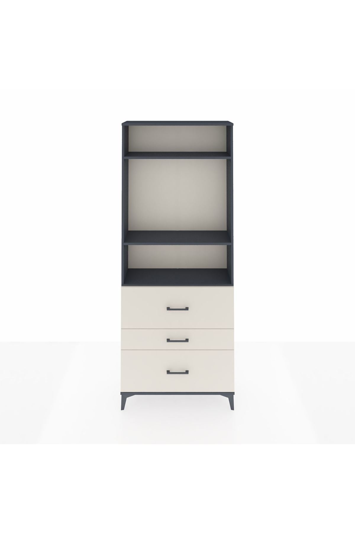 Arges Dolap 3 Raflı 3 Çekmeceli 88x30x221 - S30M093V4A