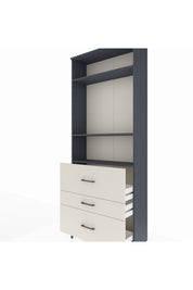 Arges Dolap 3 Raflı 3 Çekmeceli 88x30x221 - S30M093V4A
