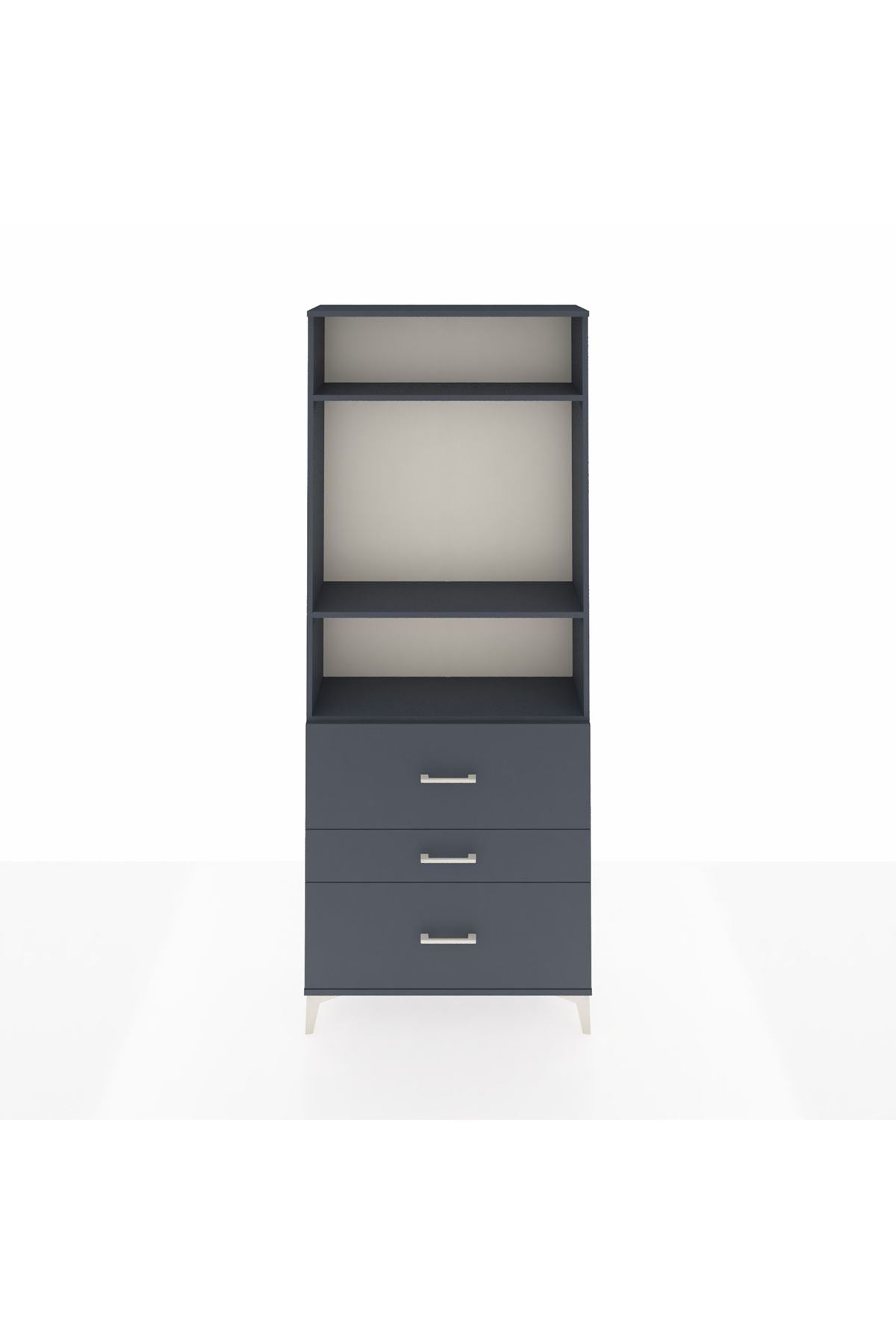 Arges Dolap 3 Raflı 3 Çekmeceli 88x30x221 - S30M093V5A