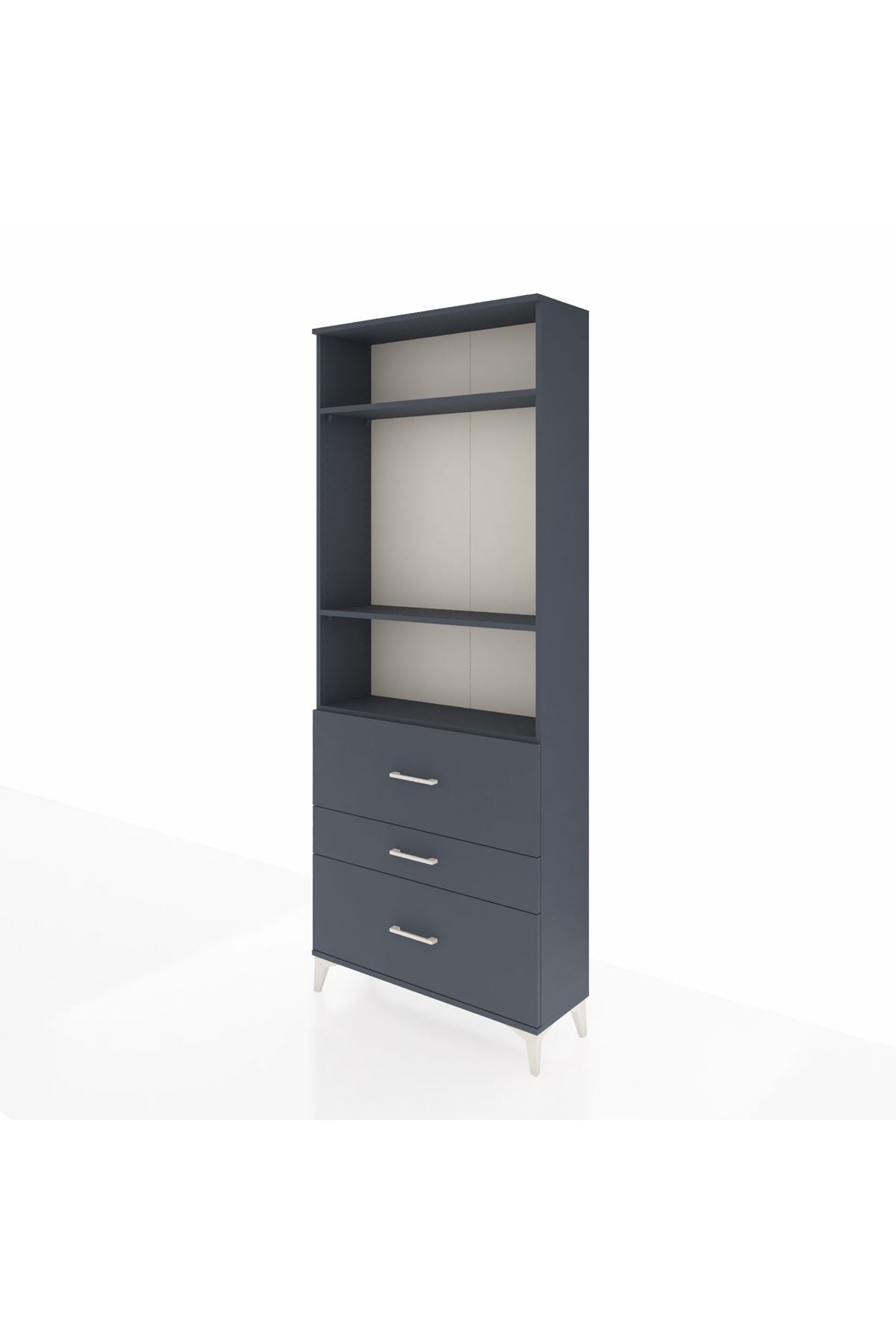Arges Dolap 3 Raflı 3 Çekmeceli 88x30x221 - S30M093V5A