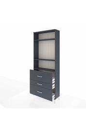 Arges Dolap 3 Raflı 3 Çekmeceli 88x30x221 - S30M093V5A
