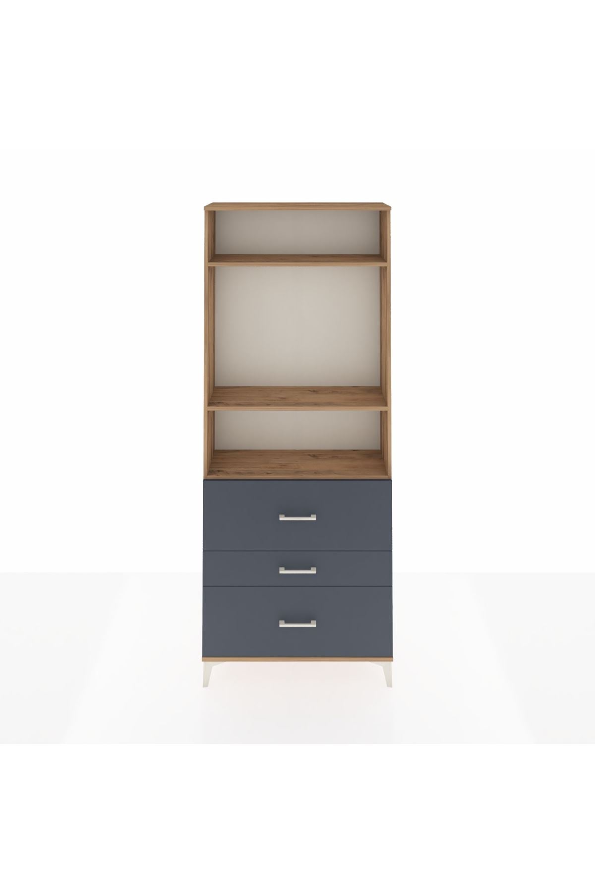 Arges Dolap 3 Raflı 3 Çekmeceli 88x30x221 - S30M093V8A