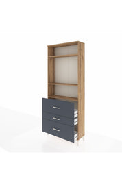 Arges Dolap 3 Raflı 3 Çekmeceli 88x30x221 - S30M093V8A