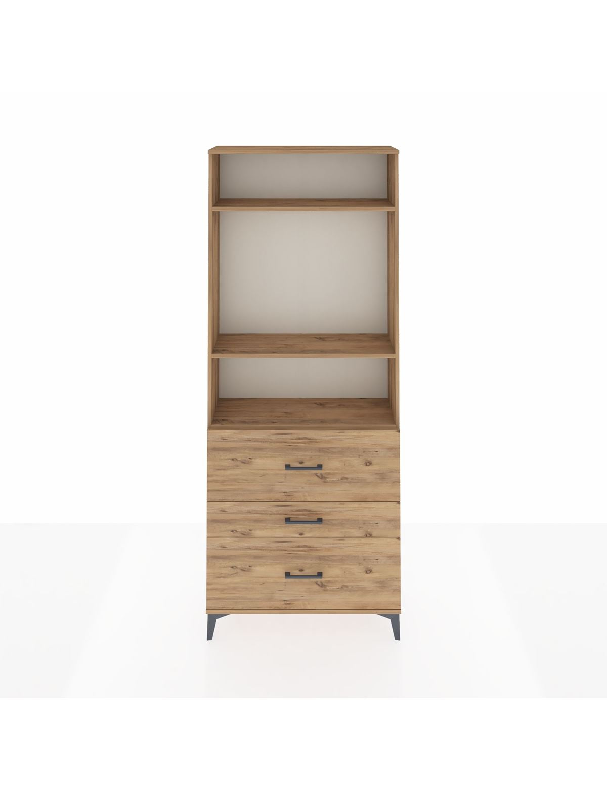 Arges Dolap 3 Raflı 3 Çekmeceli 88x30x221 - S30M093V9A