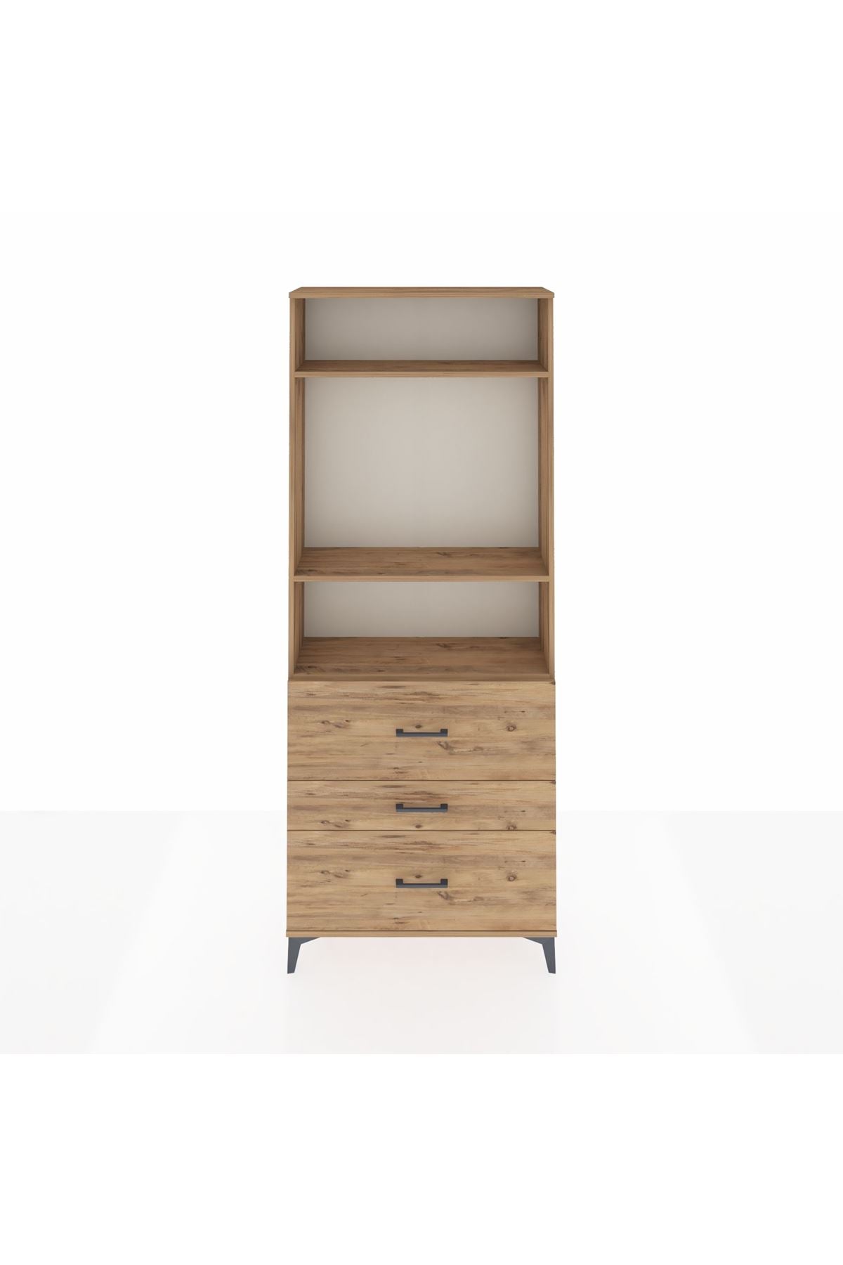 Arges Dolap 3 Raflı 3 Çekmeceli 88x30x221 - S30M093V9A