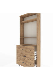 Arges Dolap 3 Raflı 3 Çekmeceli 88x30x221 - S30M093V9A