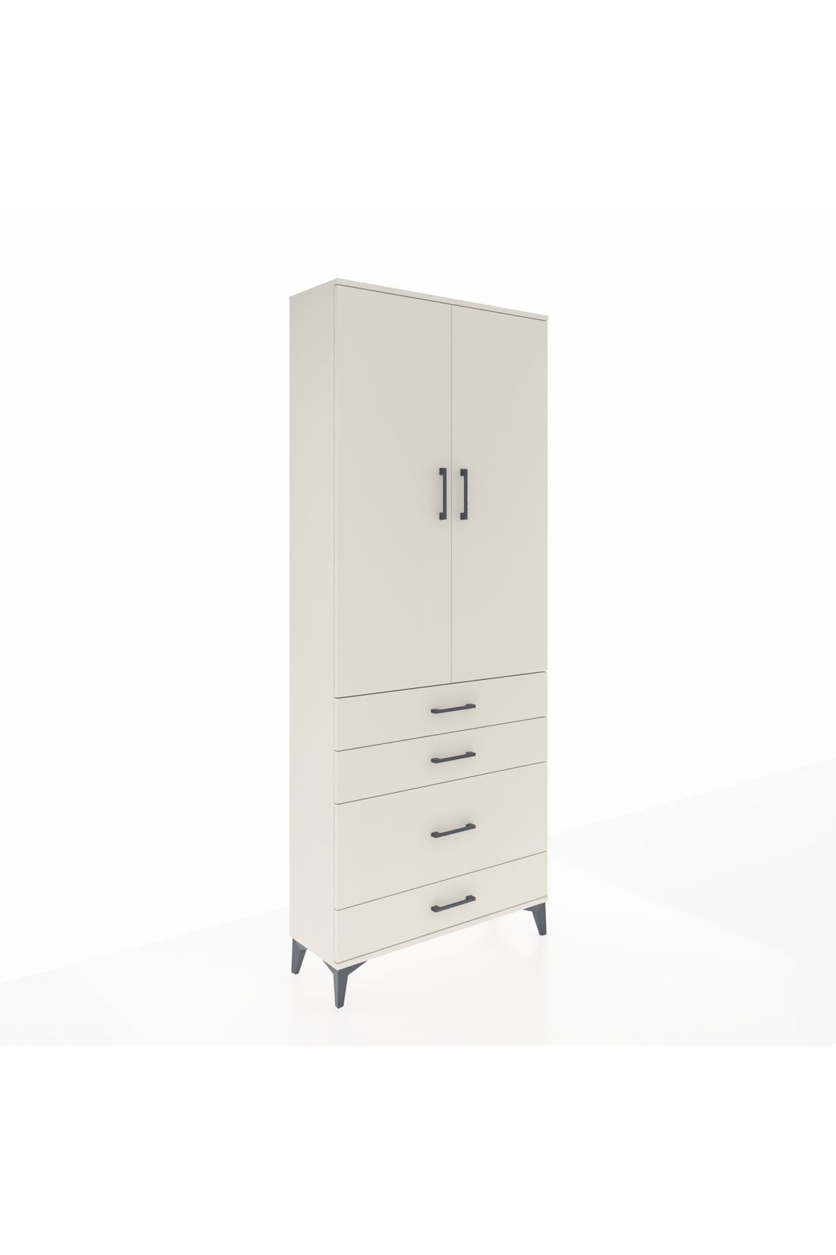 Arges Dolap 2 Raflı 4 Çekmeceli Tek Askılı 88x30x221 - S30M094V1A
