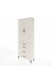 Arges Dolap 2 Raflı 4 Çekmeceli Tek Askılı 88x30x221 - S30M094V1A
