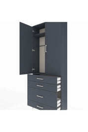 Arges Dolap 2 Raflı 4 Çekmeceli Tek Askılı 88x30x221 - S30M094V5A