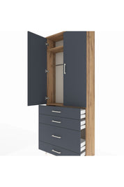 Arges Dolap 2 Raflı 4 Çekmeceli Tek Askılı 88x30x221 - S30M094V8A