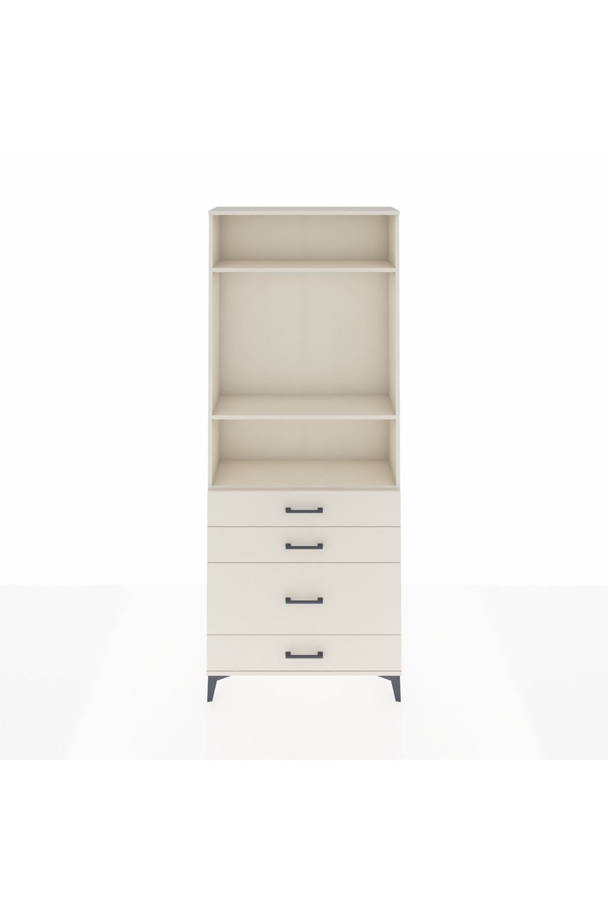 Arges Dolap 3 Raflı 4 Çekmeceli 88x30x221 - S30M096V1A