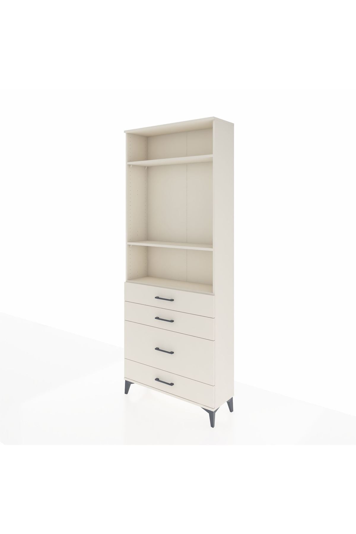Arges Dolap 3 Raflı 4 Çekmeceli 88x30x221 - S30M096V1A