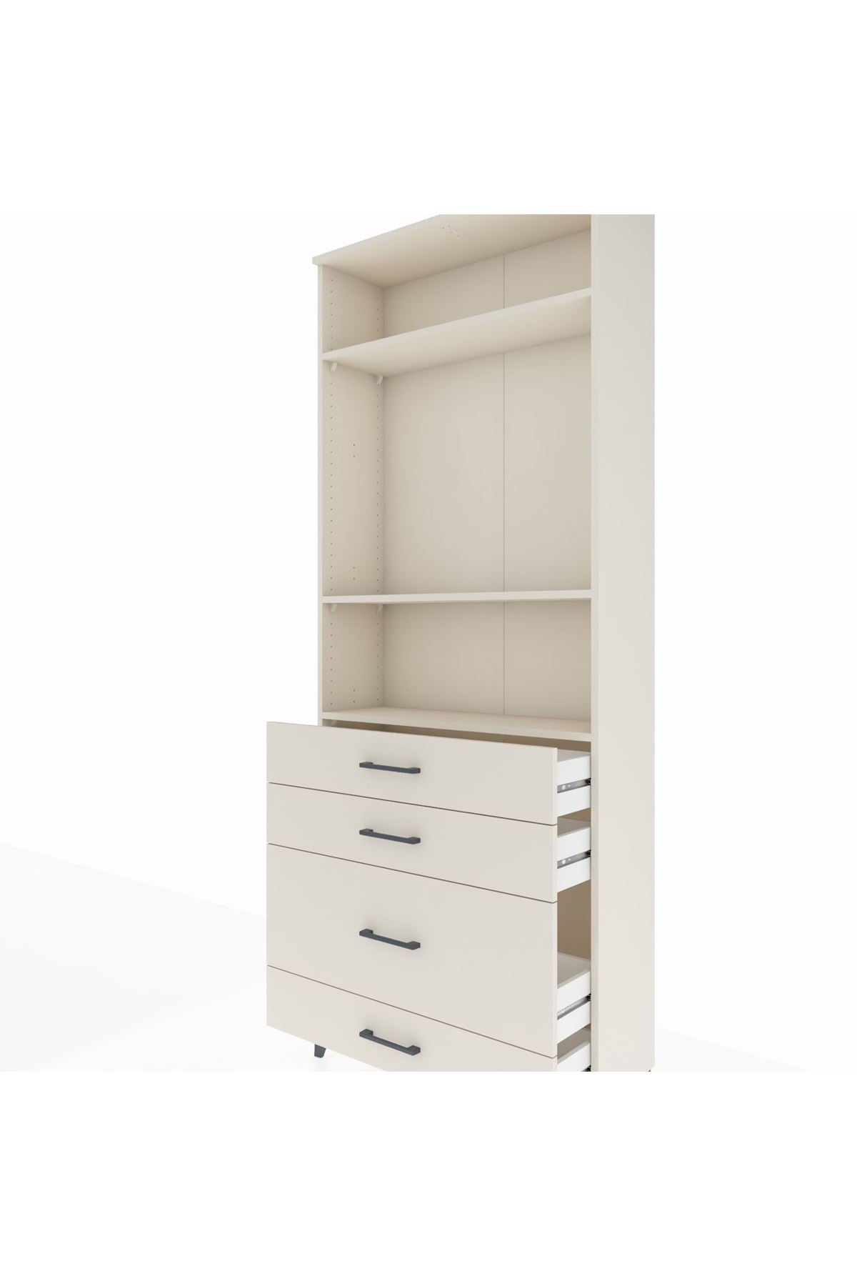 Arges Dolap 3 Raflı 4 Çekmeceli 88x30x221 - S30M096V1A