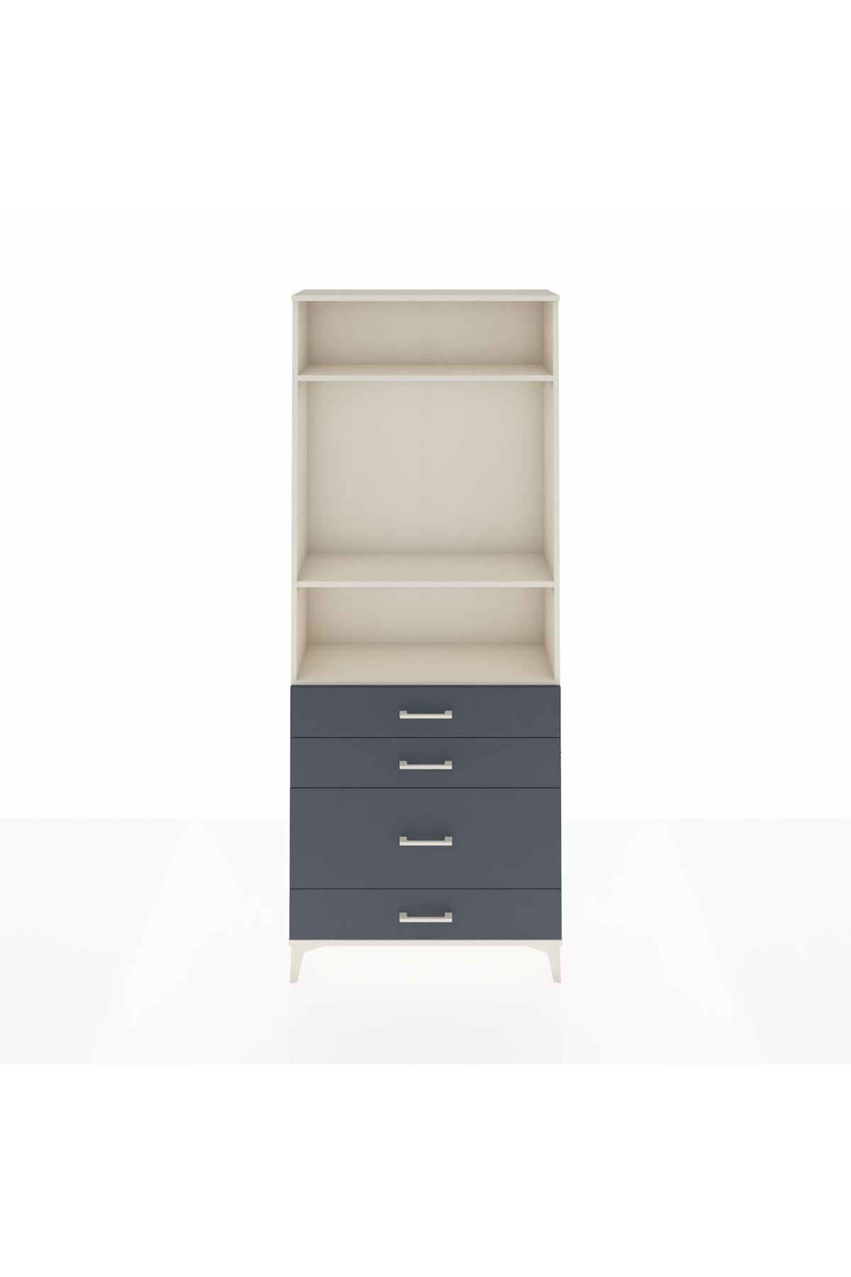 Arges Dolap 3 Raflı 4 Çekmeceli 88x30x221 - S30M096V2A