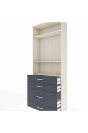 Arges Dolap 3 Raflı 4 Çekmeceli 88x30x221 - S30M096V2A