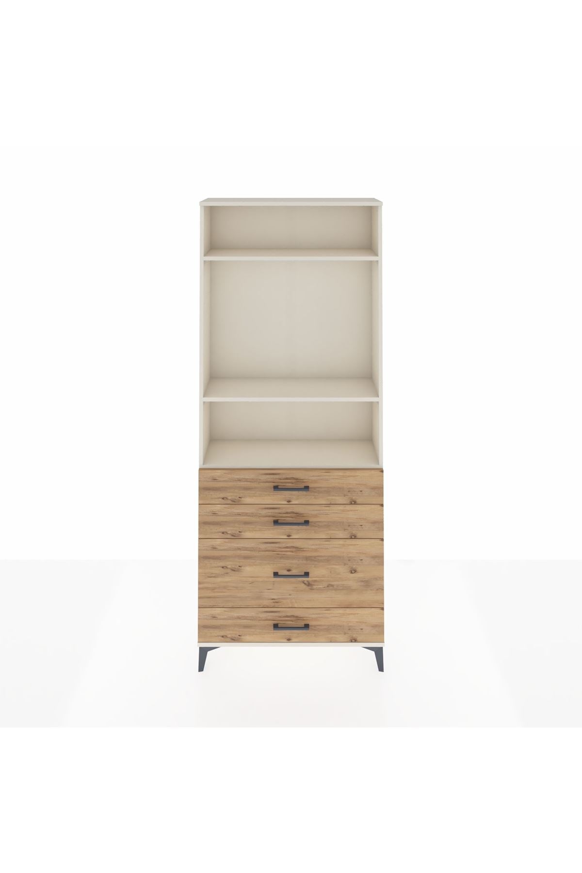 Arges Dolap 3 Raflı 4 Çekmeceli 88x30x221 - S30M096V3A