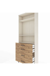 Arges Dolap 3 Raflı 4 Çekmeceli 88x30x221 - S30M096V3A