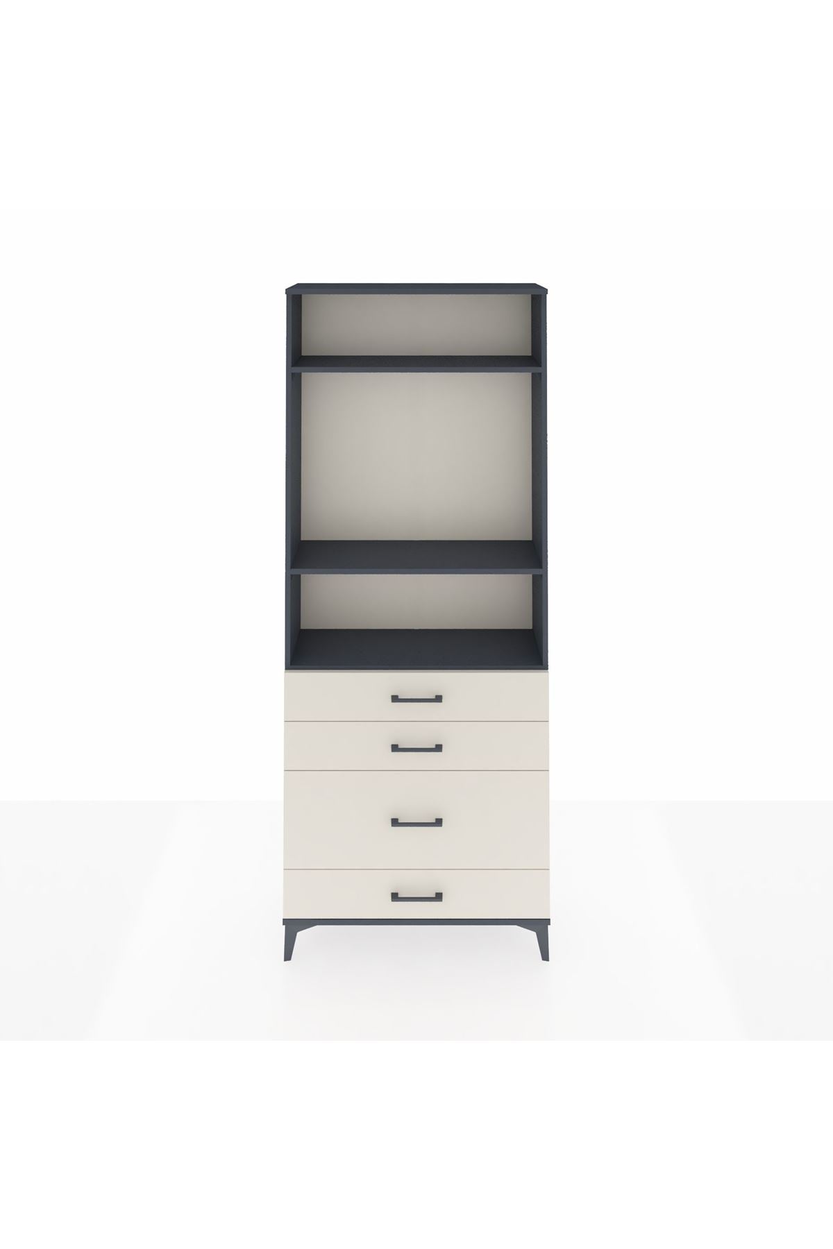 Arges Dolap 3 Raflı 4 Çekmeceli 88x30x221 - S30M096V4A