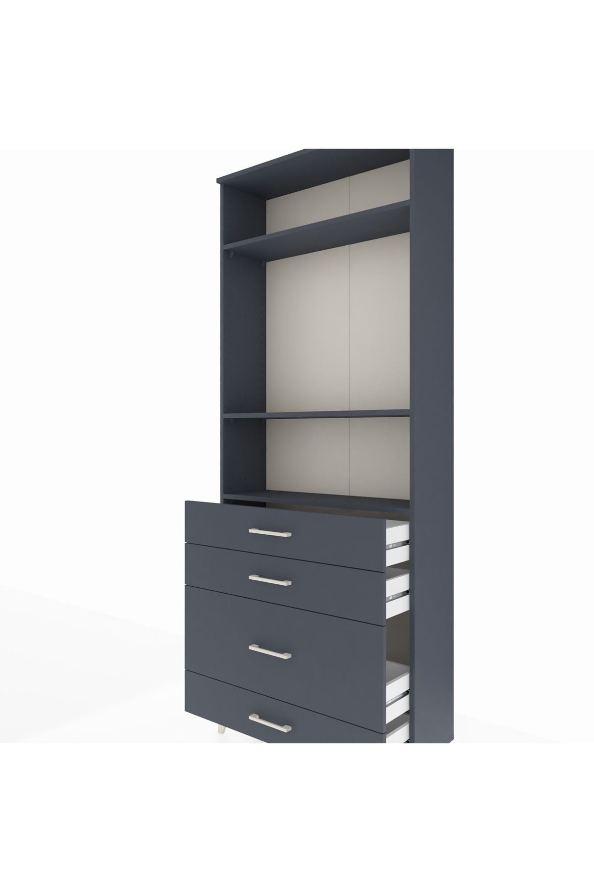 Arges Dolap 3 Raflı 4 Çekmeceli 88x30x221 - S30M096V5A