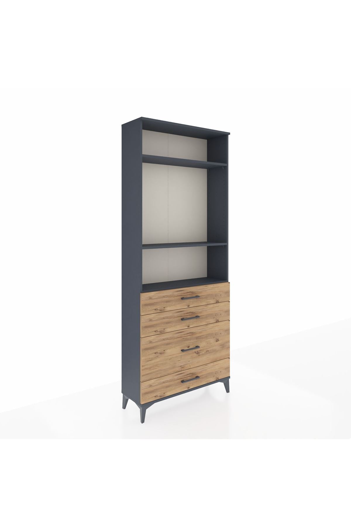Arges Dolap 3 Raflı 4 Çekmeceli 88x30x221 - S30M096V6A