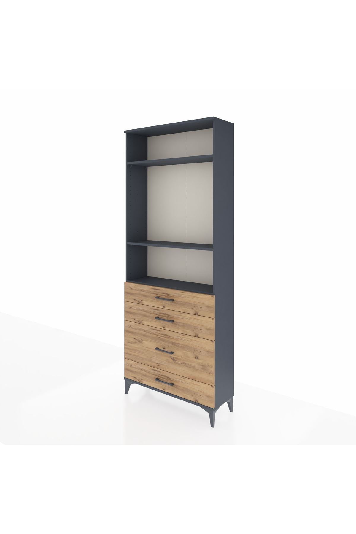 Arges Dolap 3 Raflı 4 Çekmeceli 88x30x221 - S30M096V6A
