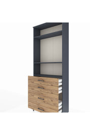 Arges Dolap 3 Raflı 4 Çekmeceli 88x30x221 - S30M096V6A