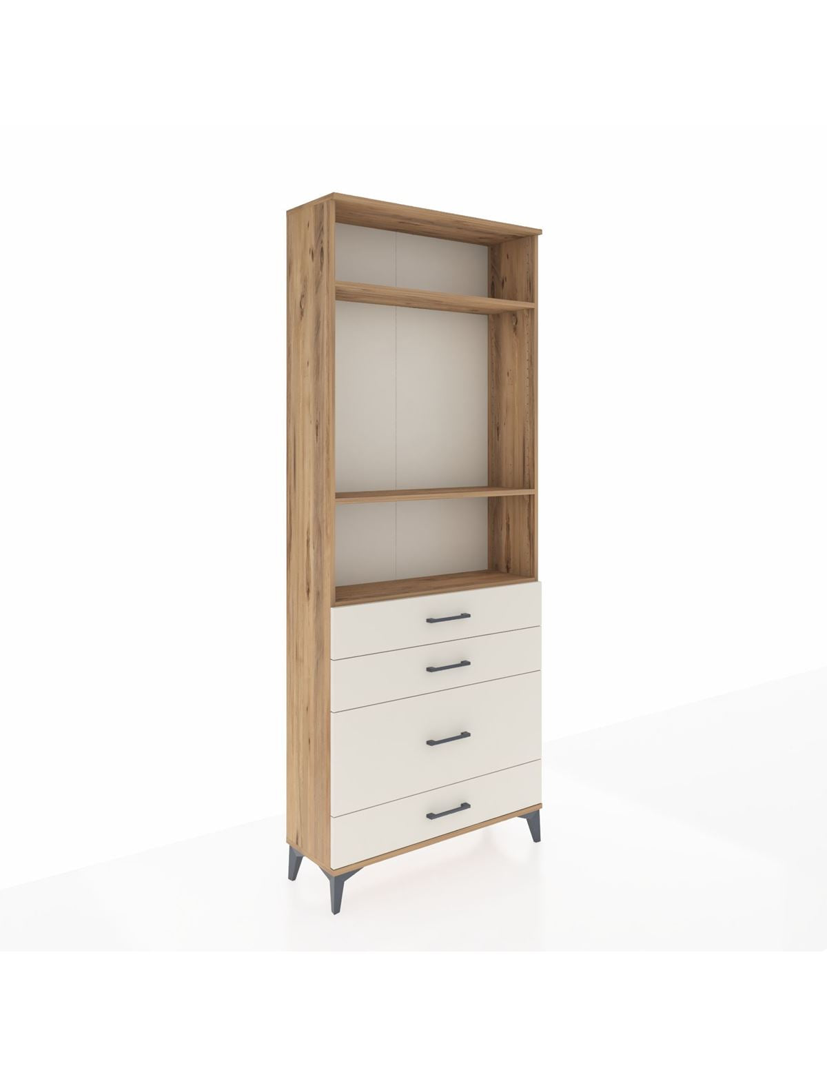Arges Dolap 3 Raflı 4 Çekmeceli 88x30x221 - S30M096V7A