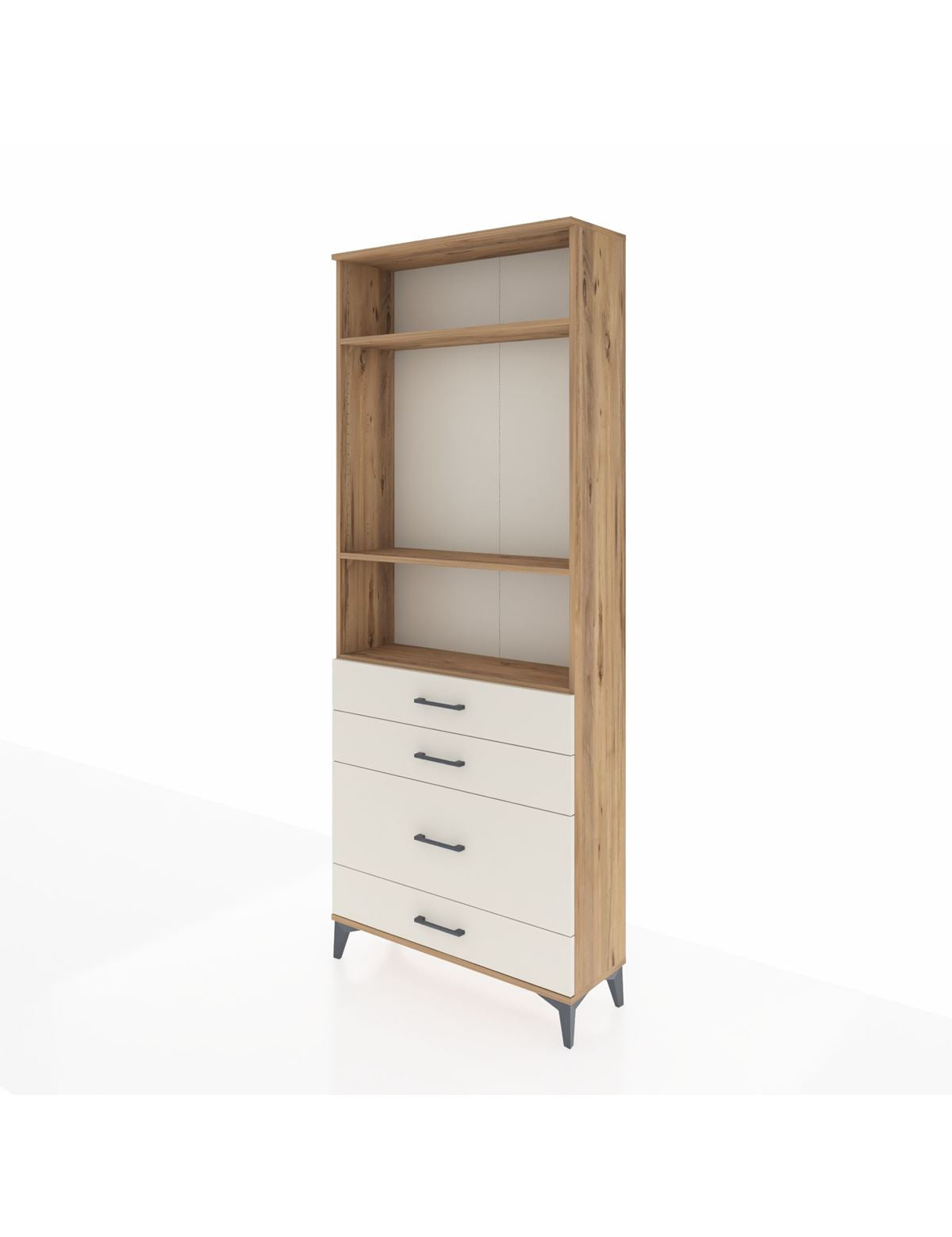Arges Dolap 3 Raflı 4 Çekmeceli 88x30x221 - S30M096V7A