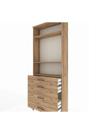 Arges Dolap 3 Raflı 4 Çekmeceli 88x30x221 - S30M096V9A