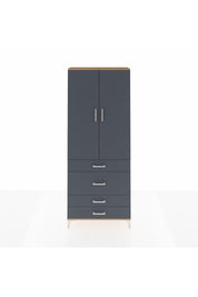 Arges Dolap 2 Raflı 4 Çekmeceli Tek Askılı 88x30x221 - S30M097V8A