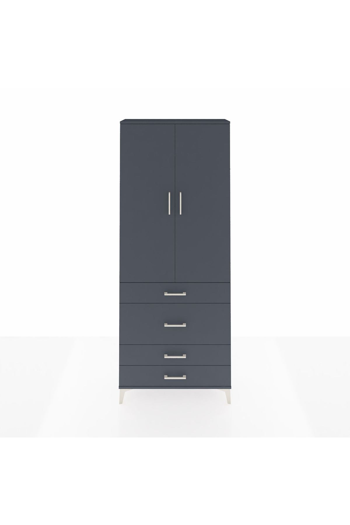 Arges Dolap 3 Raflı 4 Çekmeceli 2 Kapaklı 88x30x221 - S30M098V5A