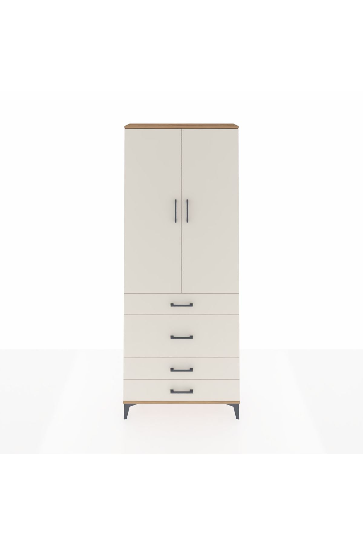Arges Dolap 3 Raflı 4 Çekmeceli 2 Kapaklı 88x30x221 - S30M098V7A