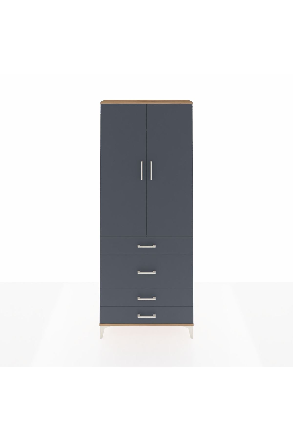 Arges Dolap 3 Raflı 4 Çekmeceli 2 Kapaklı 88x30x221 - S30M098V8A