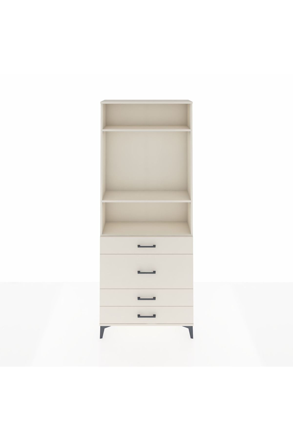 Arges Dolap 3 Raflı 4 Çekmeceli 88x30x221 - S30M099V1A