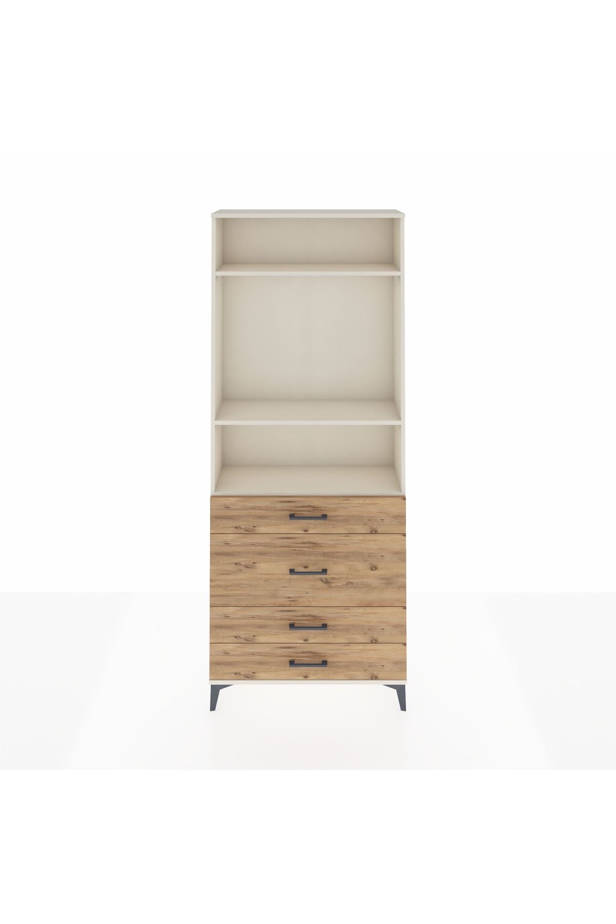 Arges Dolap 3 Raflı 4 Çekmeceli 88x30x221 - S30M099V3A